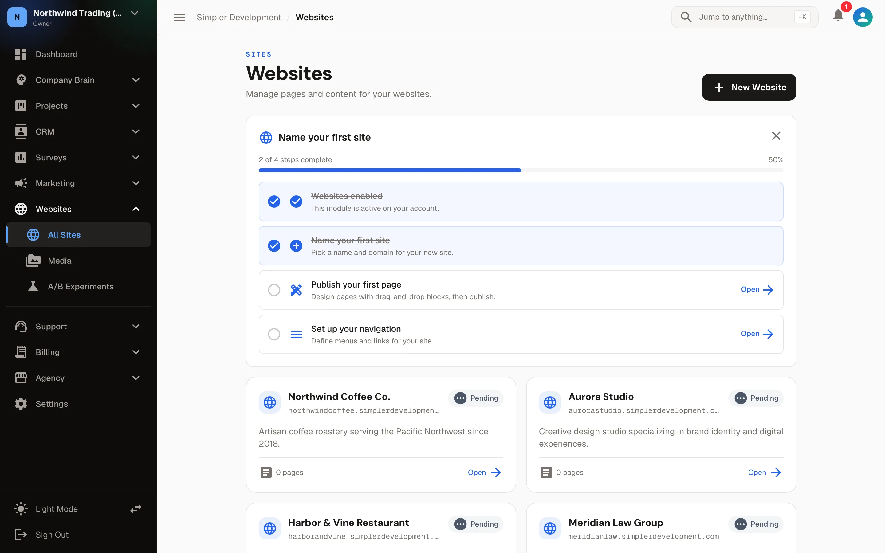 Drag-and-Drop Website Builder — Websites
